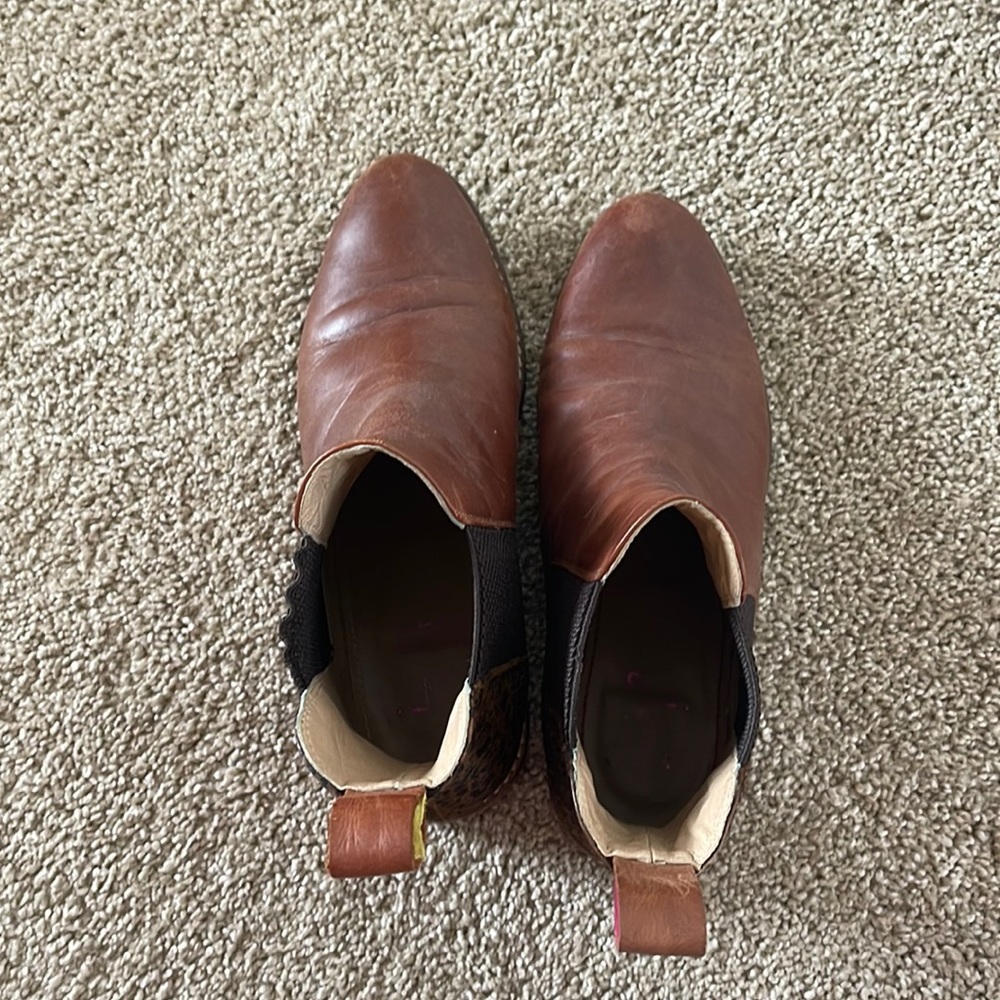 Joules leopard calf hair chealsea boot 7 - Picture 2 of 6